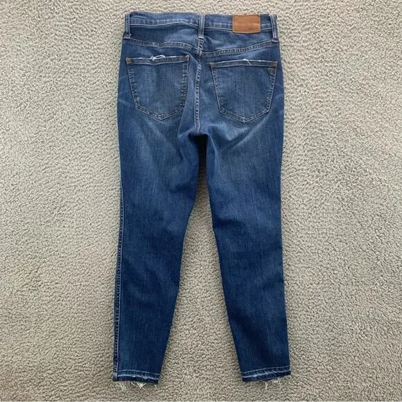 Madewell 10" High-Rise Skinny Button-Front Drop-Hem Women's Jeans  -  Size:  26 - Picture 3 of 16